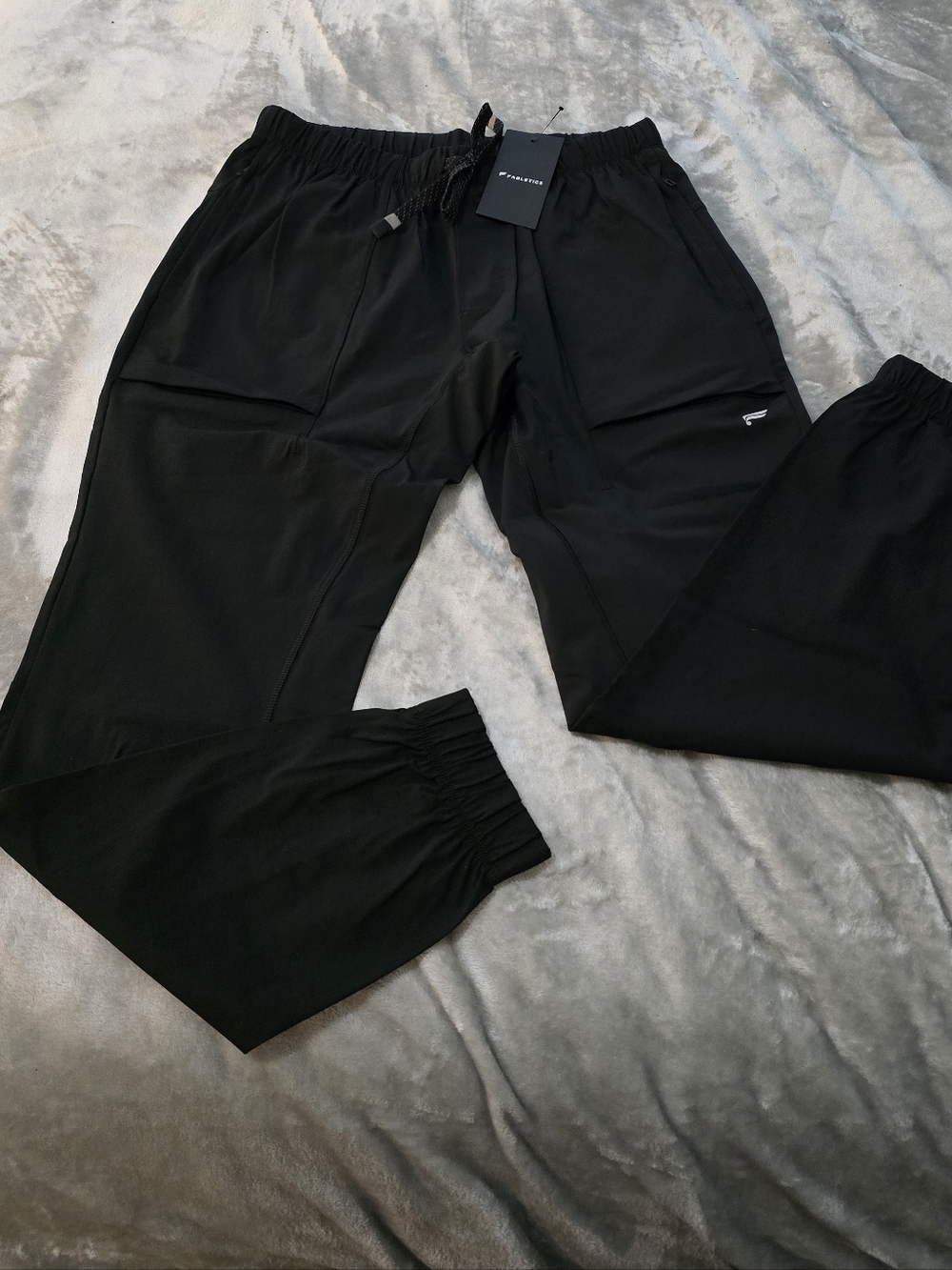 Fabletics Men's Black Drawstring Performance Joggers